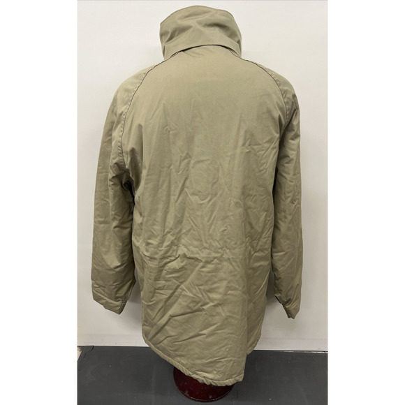 Vintage Woolrich Jacket Mens Large Long Beige Puffer Lined Parka Made in USA FS - Picture 3 of 10